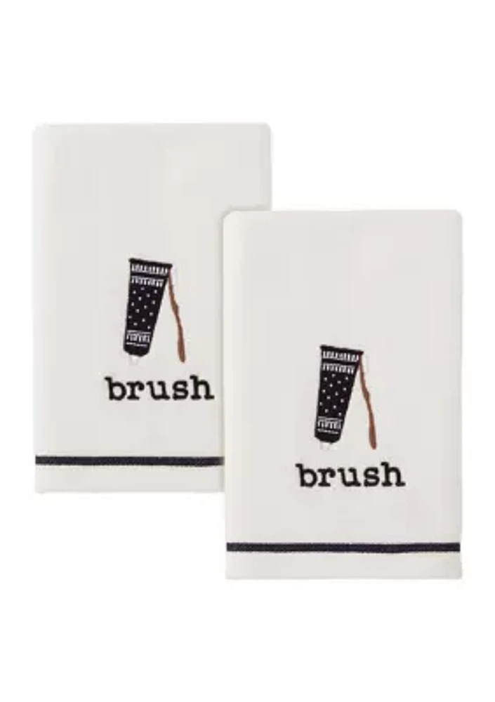 Bath Icons 2 Pack Fingertip Towels