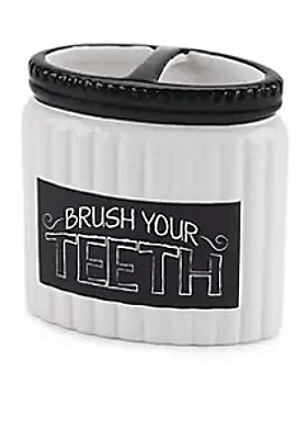 Avanti Chalk it Up Toothbrush Holder 4.12-in. x 2.26-in. x 4.25-in.