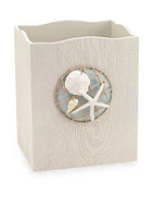 Sea Glass Wastebasket 8-in. x 7.1-in. 9.8-in.