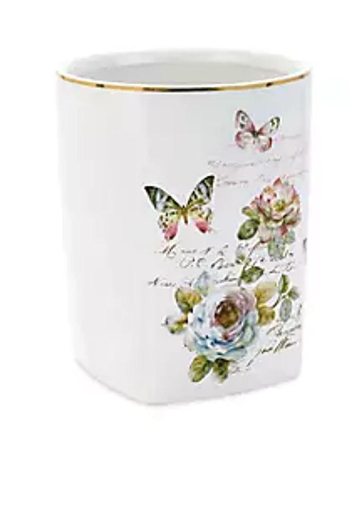 Avanti Butterfly Garden Wastebasket