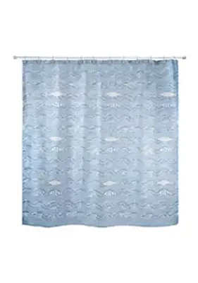 Avanti Blue Fin Bay Shower Curtain