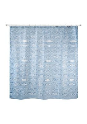Blue Fin Bay Shower Curtain
