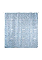 Blue Fin Bay Shower Curtain