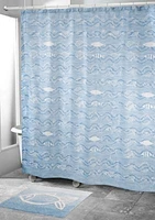 Blue Fin Bay Shower Curtain