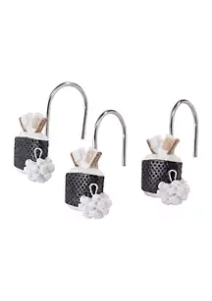 Avanti Bath Icons 12 Piece Shower Hooks