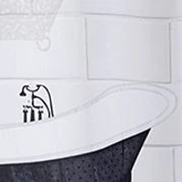 Bath Icons Shower Curtain