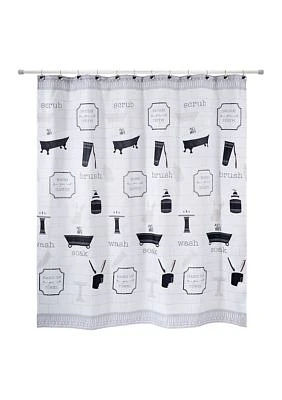 Bath Icons Shower Curtain