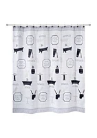 Bath Icons Shower Curtain