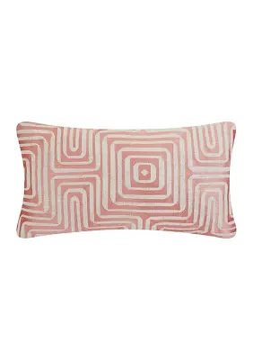 Amazing Maze Prism Embroidered Pillow