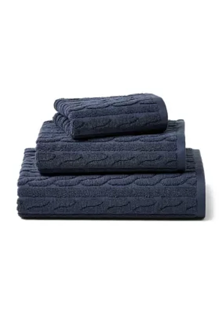 Sanders Cable Bath Towels