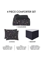 Delilah Indigo 4 Piece Comforter Set