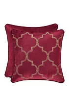 Maribella 18" Square Embellished Decorative Throw Pillow