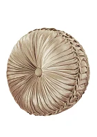 Sandstone Tufted Round Decorative Throw Pillow