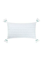 Quilted Vine Small White Decorative Pillow