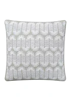 Oceanside Square Gray/White Dec Pillow