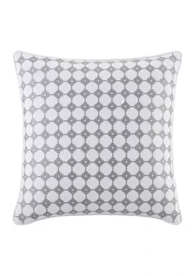 Laurel Embroidery Square Decorative Pillow