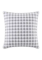 Laurel Embroidery Square Decorative Pillow