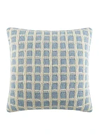 Zephyr Knitted Square Ivory Decorative Pillow