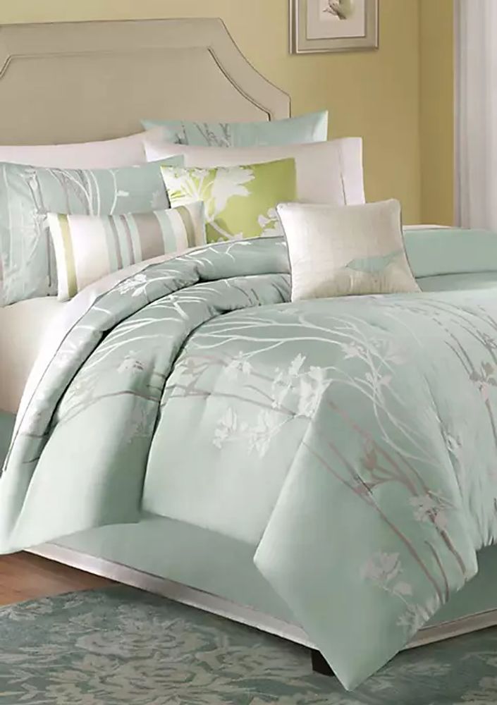 Belk Athena Green 7-Piece California King Comforter Set 104-in. x 92-in. |  The Summit