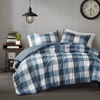 Jonah Plaid Check Printed Comforter Set