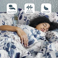 Gabby Reversible Floral Botanical Seersucker Comforter Set