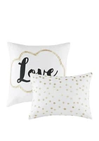 Raina Ivory and Gold Comforter Set