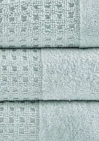 Spa Waffle 6 Piece Jacquard Combed Cotton Towel Set