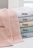 Spa Waffle 6 Piece Jacquard Combed Cotton Towel Set