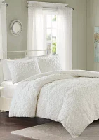 Sabrina 3 Piece Tufted Cotton Chenille Duvet Cover Set