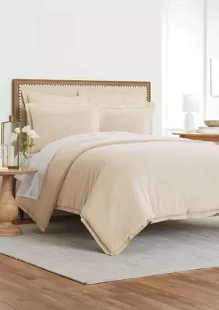 Linen Hemstitch Comforter Set