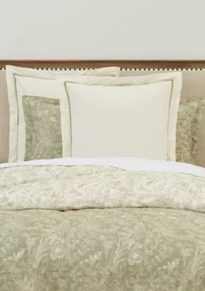 Spring Symphony Green Euro Sham