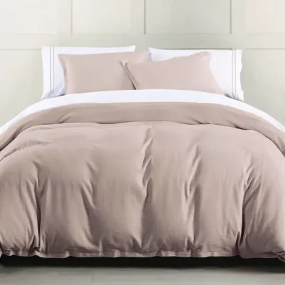 Hera Washed Linen Flange Comforter Set