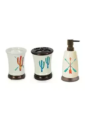 Paseo Road by HiEnd Accents Ceramic Cactus Resin Countertop Bathroom Set