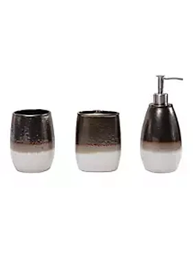 Paseo Road by HiEnd Accents Gilded Stoneware Countertop Bathroom Set