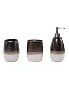 Paseo Road by HiEnd Accents Gilded Stoneware Countertop Bathroom Set