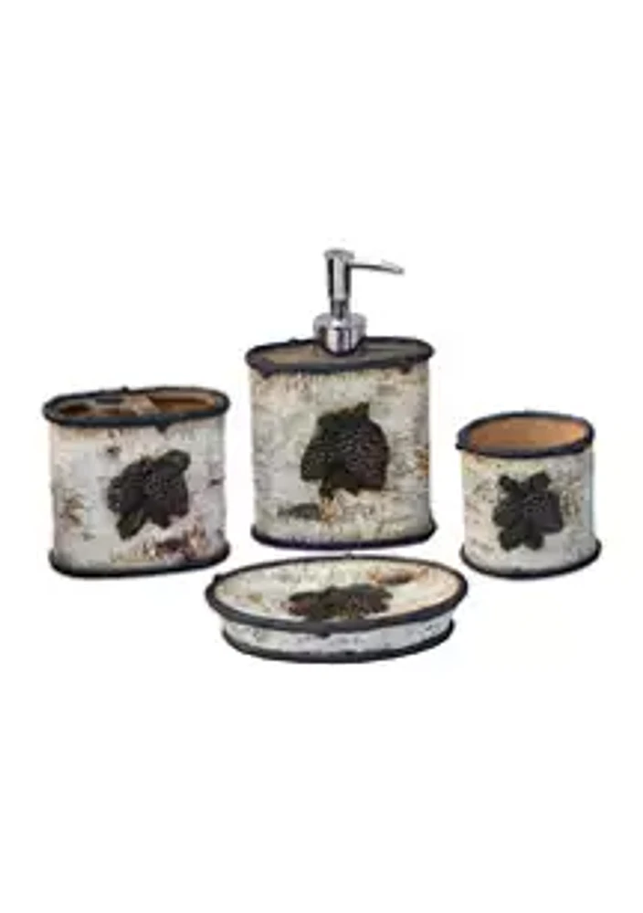 Paseo Road by HiEnd Accents Birch Pinecone Countertop Bathroom Set