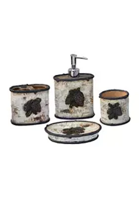 Paseo Road by HiEnd Accents Birch Pinecone Countertop Bathroom Set