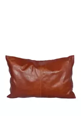 Paseo Road by HiEnd Accents Genuine Leather Buckskin Lumbar Pillow