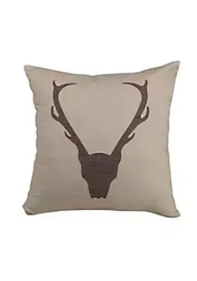 Paseo Road by HiEnd Accents Printed Antler Burlap Throw Pillow
