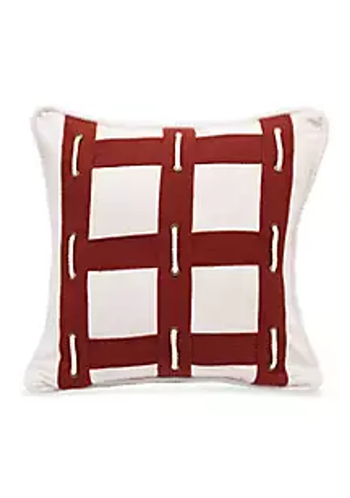 HiEnd Accents Linen Decorative Pillow with Rope