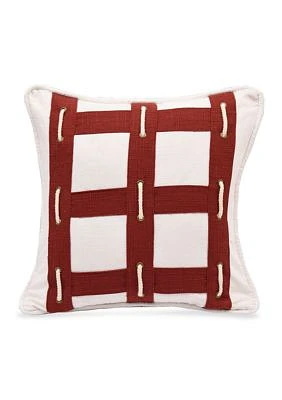 Linen Decorative Pillow with Rope