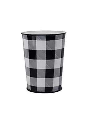 HiEnd Accents Camille Buffalo Check Wastebasket