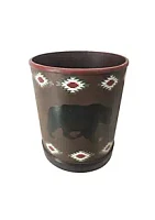Paseo Road by HiEnd Accents Aztec Bear Wastebasket