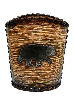 Rustic Bear Wastebasket