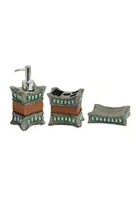 Paseo Road by HiEnd Accents Turquoise Countertop Bathroom Set