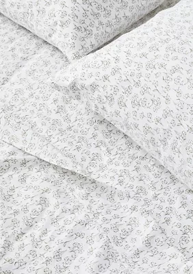 400 Thread Count Green Floral Sheet Set