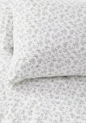 Green Floral Pillowcases