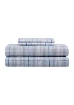 Blue Plaid Sheet Set