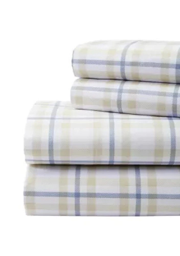 Blue Plaid Sheet Set