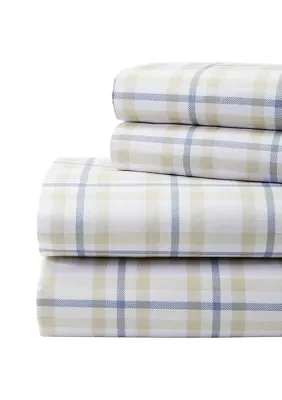 Blue Plaid Sheet Set